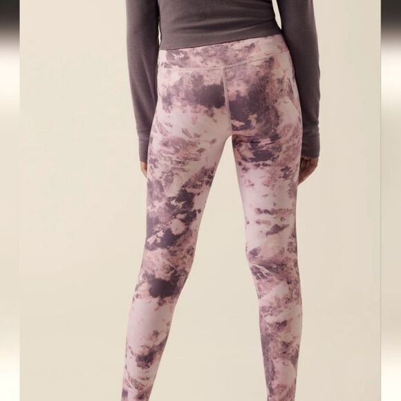 Athleta Girls High Rise Printed Chit Chat Tight, Size XL/14, Moonstone Pink, NWT - Picture 4 of 12